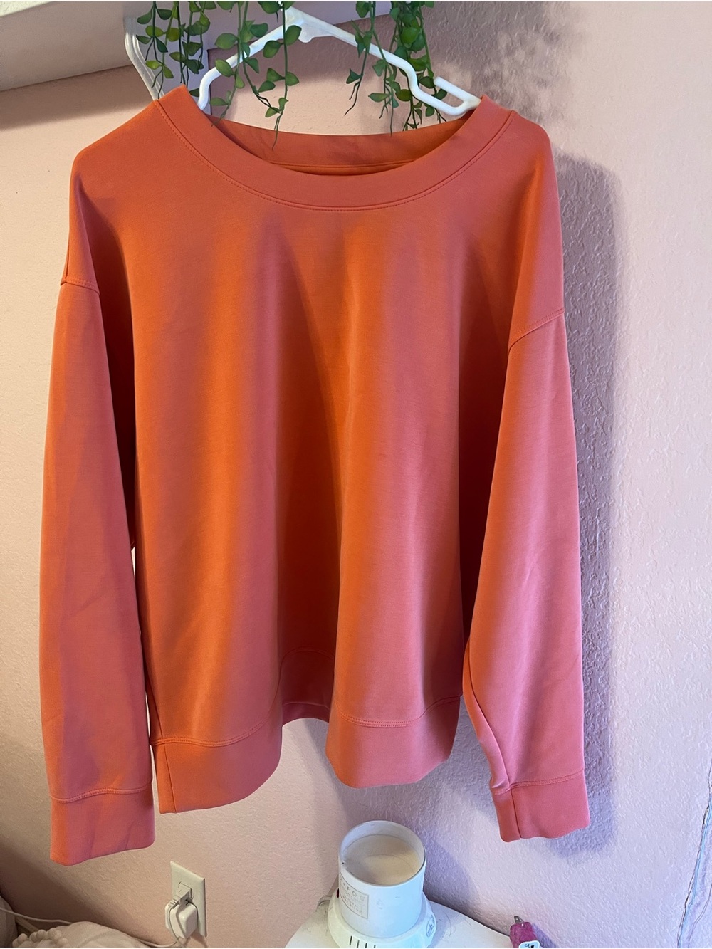 a new day Coral Pink Crewneck Sweatshirt